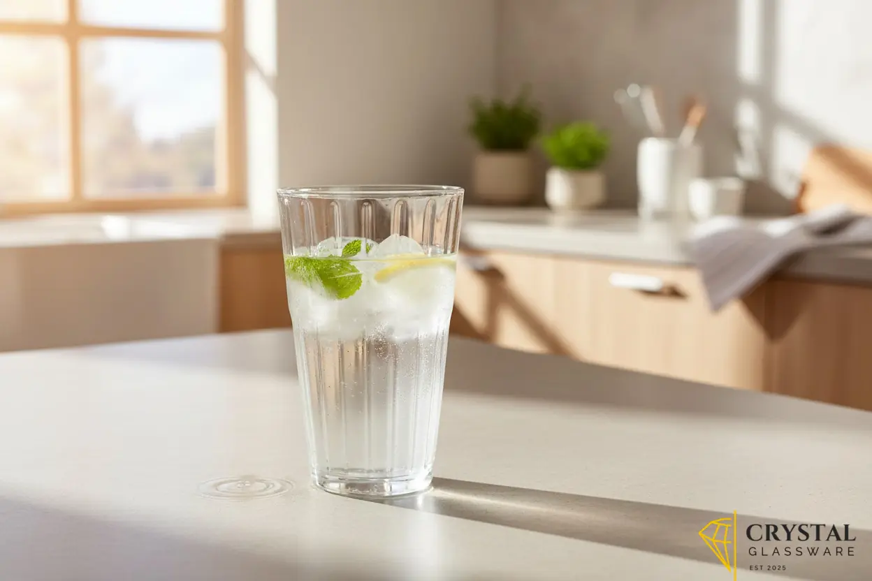 Delisoga 6-Piece Lined Clear Glasses